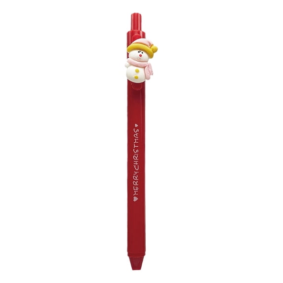 WMGHA Retractable Christmas Theme Gel Pens Black Ink Cartoon Xmas Tree Bear Snowman Reindeer Santa Claus Elk Christmas Hat for SchoolParty Home Decoration