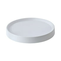 WMGHA Round Plant Stand with Lockable Wheels, Heavy Duty for Indoor Outdoor, Large Rolling Dolly Planter Caddy on Casters to Carry Potted Flower Pot, NO Holes, White