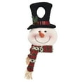 thumbnail image 1 of WMGHA Santa Snowman Head Wall/Door Hanger Figurine, 7 Inches - Handmade Christmas Holiday Home Decorations and Collectibles, Santa Burlap Christmas Door Hanger, 1 of 9