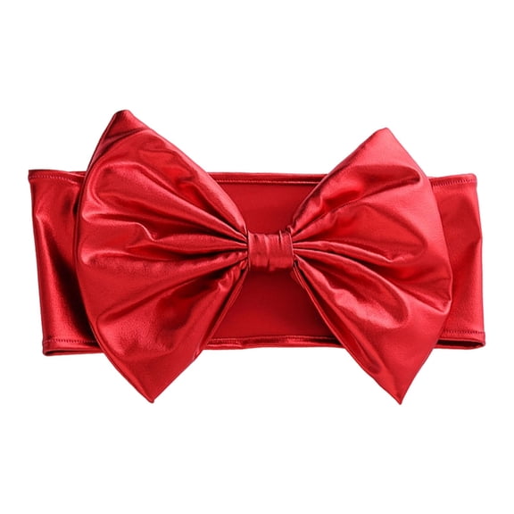 WMGHA Satin Chair Bow Sash Red Elegant Ribbon Tie Bows Back Sash Universal Chair Covers Ribbons Ties for Wedding Reception Banquet Events Decoration Party Supplies
