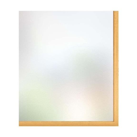 WMGHA Self Adhesive Frosted Window Film Transparent Privacy Screen Static Cling Without Glue for Home Kitchen Bath Matte Finish UV Blocking
