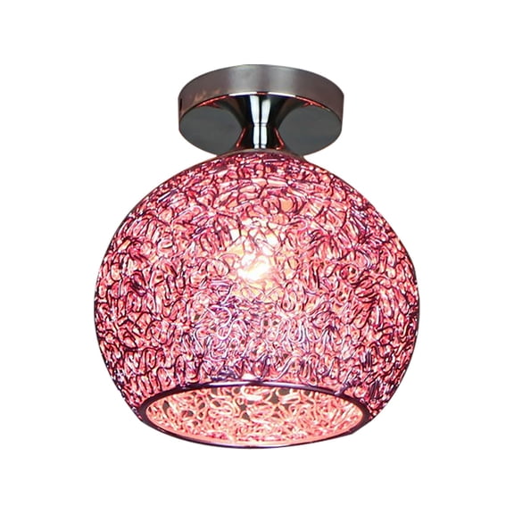WMGHA Semi Flush Mount Ceiling Light with Rainbow Glass Shade - Hallway Lighting Fixtures Modern Close to Ceiling Light Fixtures for Kitchen Living Room Bathroom Entryway -Without Bulb