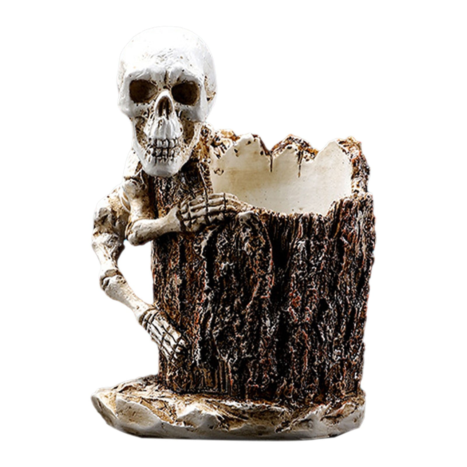 WMGHA Skeleton Makeup Brush Holder – Halloween Toothbrush Stand & Pen ...