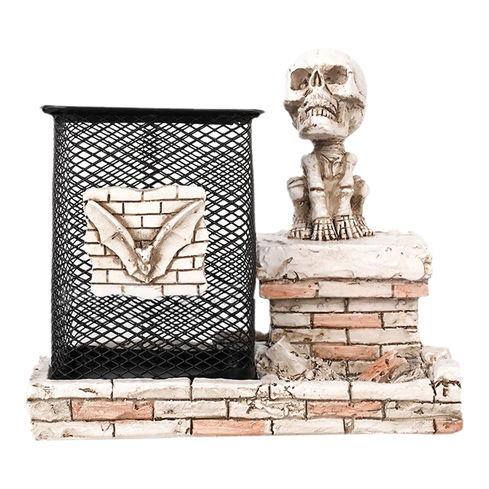 WMGHA Skeleton Makeup Brush Pen Holder - Halloween Toothbrush Stand ...