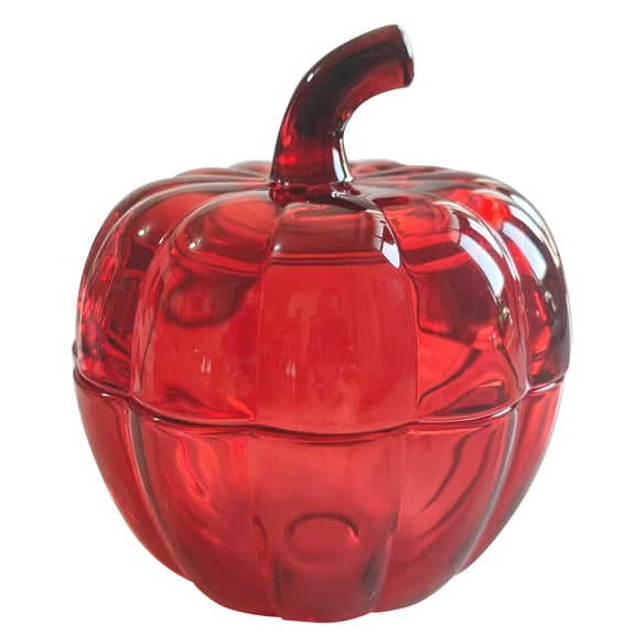 WMGHA Thanksgiving Glass Pumpkin Jars with Lids, Fall Candy Dishes & Crystal Cookie Bowls, Decorative Storage Canisters for Snacks, Treats, Perfect for Home & Holiday Buffet Decor