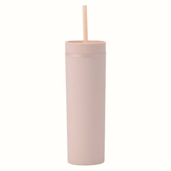 WMGHA Tumblers with Lids and Straws,16Oz/450ml Matte Tumbler, Reusable Pastel Plastic Tumblers, Double Wall Tumblers, Plastic Coffee Tumbler for Cold Hot Drinks, DIY Cups, Spill-Proof