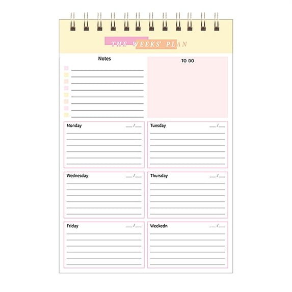 WMGHA Undated Weekly To-Do List Notepad – Reusable Desk Planner with Priority Checklists for Work, Home & Productivity, Unisex Organizational Tool with Tear-Off Pages
