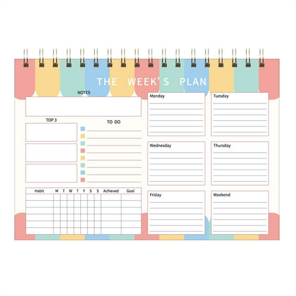 WMGHA Undated Weekly To-Do List Notepad – Reusable Desk Planner with Priority Checklists for Work, Home & Productivity, Unisex Organizational Tool with Tear-Off Pages