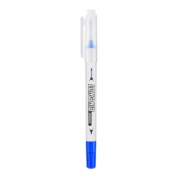 WMGHA ‌Woodworking Marking Pen‌ - 20mm Deep Reach Dual Tip Scriber with Quick-Dry Ink, Long Nose Marker for Metal/Wood/Glass Engraving, Industrial Grade Drafting Tools