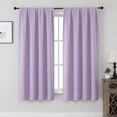 thumbnail image 1 of MKHILL Aether Lavender Thermal Insulated Blackout Curtains 2 Panels, 63 Inch Long Rod Pocket Room Darkening Window Drapes for Bedroom Living Room Kids Room, Each 40" W x 63" L, Lavender, 1 of 12
