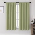 thumbnail image 1 of MKHILL Aether Blackout Curtains Sage Green 63 Inch Long, Rod Pocket Light Blocking Room Darkening Thermal Insulated Window Drapes, Each 40" W x 63" L, 1 of 10