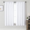 thumbnail image 1 of MKHILL Aether 2 Panels Blackout Curtains Pure White 40x63 inches, Light Blocking Room Darkening Thermal Insulated Window Drapes, Each 40" W x 63" L, 1 of 8
