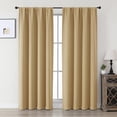 thumbnail image 1 of MKHILL Aether 40x78 Gold Blackout Curtains Gold 2 Panels, 78 Inch Long Thermal Insulated Rod Pocket Window Drapes for Bedroom Living Room Kids Room, Each 40" W x 78" L, 1 of 9