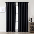 thumbnail image 1 of MKHILL Aether 40x84 Black Blackout Curtains 2 Panels, 84 Inch Long Thermal Insulated Room Darkening Window Drapes for Bedroom Living Room, Each 40" W x 84" L, 1 of 14