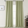 thumbnail image 1 of MKHILL Aether 120 Inch Extra Long Sage Green Blackout Curtains for Sliding Glass Doors Large Patio, 2 Panels Thermal Insulated Room Darkening Drapes, Each 50"W x 120"L(10 Feet), Sage Green, 1 of 11