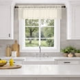 thumbnail image 1 of MKHILL 42x14 Cream Sheer Valance, 14 Inch Short Cafe Curtain for Small Kitchen Window, Rod Pocket Topper, 2 Panels, Each 42"Wx14"L, Cream, 1 of 8