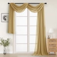 thumbnail image 1 of MKHILL 42x216 Gold Sheer Scarf Valance, Extra Long 18 Ft Voile Curtain for Wedding Backdrop & Living Room Bedroom Decor, 1 Panel, Gold, 1 of 8