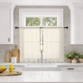 thumbnail image 1 of MKHILL 36 Inch Short Sheer Curtains 2 Panels Set, 42x36 Light Filtering Voile Drapes for Laundry RV Bedroom Small Window, Rod Pocket Panels, Each 42" W x 36" L, Cream, 1 of 8