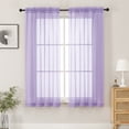 thumbnail image 1 of MKHILL Lavender Sheer Curtains 63 inch Length 2 Panels Set, Light Filtering Voile Drapes for Living Room Bedroom, Rod Pocket Semi Sheer Window Panels, Each 42" W x 63" L, 1 of 9