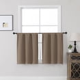 thumbnail image 1 of MKHILL Vela Barley Blackout Tier Curtains 30 Inch 2 Panels, Thermal Insulated Room Darkening Rod Pocket Cafe Curtains for Kitchen Sink Bathroom Small Window Camper, Each 30"W x 30"L, 1 of 10