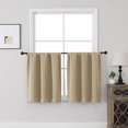 thumbnail image 1 of MKHILL Vela Gold Short Blackout Curtains 30 Inch Length 2 Panels, Room Darkening Thermal Insulated Rod Pocket Small Tier Curtains for Kitchen Bathroom Camper RV, Each 30"W x 30"L, Gold, 1 of 9
