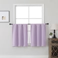 thumbnail image 1 of MKHILL Vela Lavender Blackout Tier Curtains 30 Inch Length 2 Panels, Thermal Insulated Room Darkening Rod Pocket Small Cafe Curtains for Kitchen Bathroom Camper RV, Each 30"W x 30"L, 1 of 10