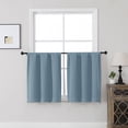thumbnail image 1 of MKHILL Vela Mineral Short Blackout Curtains 30 Inch Length 2 Panels, Room Darkening Thermal Insulated Rod Pocket Small Tier Curtains for Kitchen Bathroom Camper RV, Each 30"W x 30"L, Mineral, 1 of 9