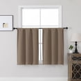 thumbnail image 1 of MKHILL Vela Barley Blackout Tier Curtains 36 Inch 2 Panels, Thermal Insulated Room Darkening Rod Pocket Cafe Curtains for Kitchen Sink Bathroom Small Window Camper, Each 30"W x 36"L, 1 of 10