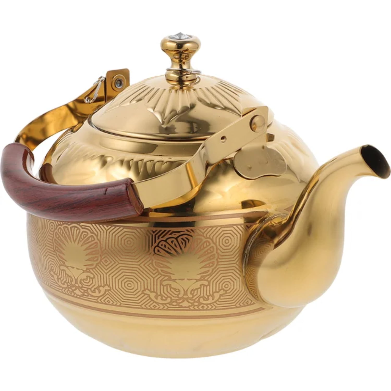 WMNGJA Stainless Steel Whistling Kungfu Teapot Metal Stove Top Tea