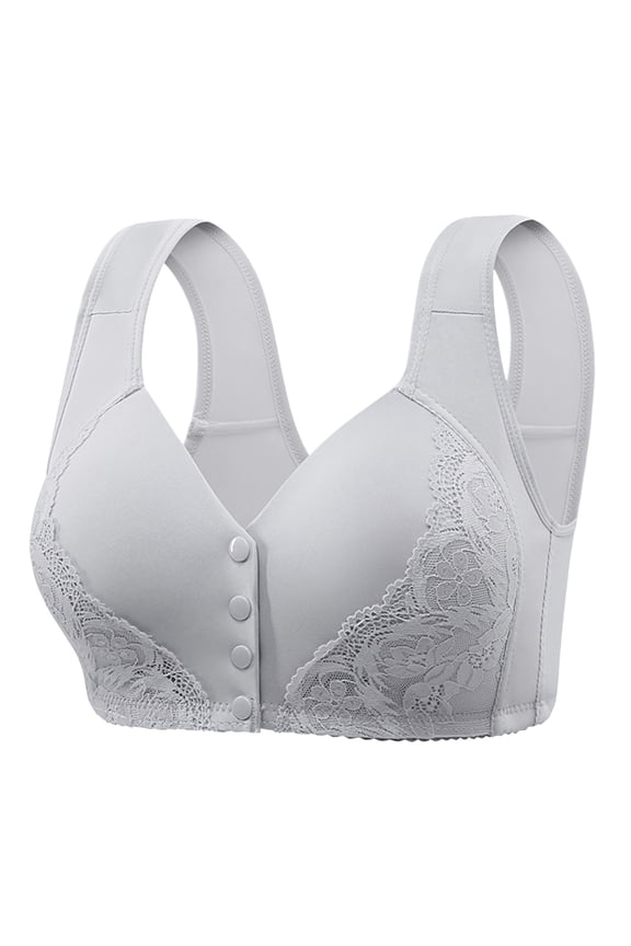 Lace Daisy Bras For Older Women Front Closure Support Lift Non Underwire Bra Full Coverage Minimalist Daily Bras
