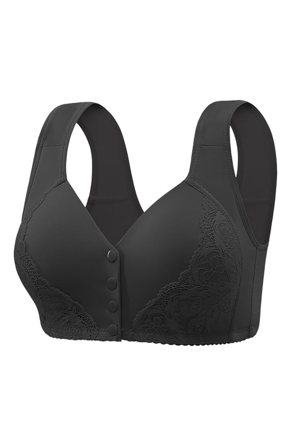 Lace Daisy Bras For Older Women Front Closure Support Lift Non Underwire Bra Full Coverage Minimalist Daily Bras