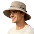 thumbnail image 1 of WMNTST Mens Bucket Hats Mesh Breathable Wide Brim Sun Hat Solid Color Outdoor Hiking Camping Hats, 1 of 5