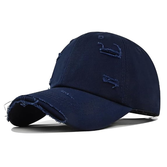 WMNTST Unisex Baseball Caps Adjustable Curved Brim Caps Ripped Distressed Casual Outdoor Daily Dad Hat