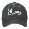 thumbnail image 1 of WMNTST Unisex Baseball Caps Distressed Curved Brim Classic Washed Cap Outdoor Daily Activities Dad Hat, 1 of 2