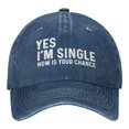 thumbnail image 1 of WMNTST Unisex Baseball Caps Distressed Curved Brim Classic Washed Cap Outdoor Daily Activities Dad Hat, 1 of 2