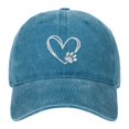 thumbnail image 1 of WMNTST Unisex Baseball Caps Washed Cap Heart Embroidery Curved Brim Outdoor Everyday Adjustable Hats, 1 of 3