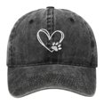 thumbnail image 1 of WMNTST Unisex Baseball Caps Washed Cap Heart Embroidery Curved Brim Outdoor Everyday Adjustable Hats, 1 of 4