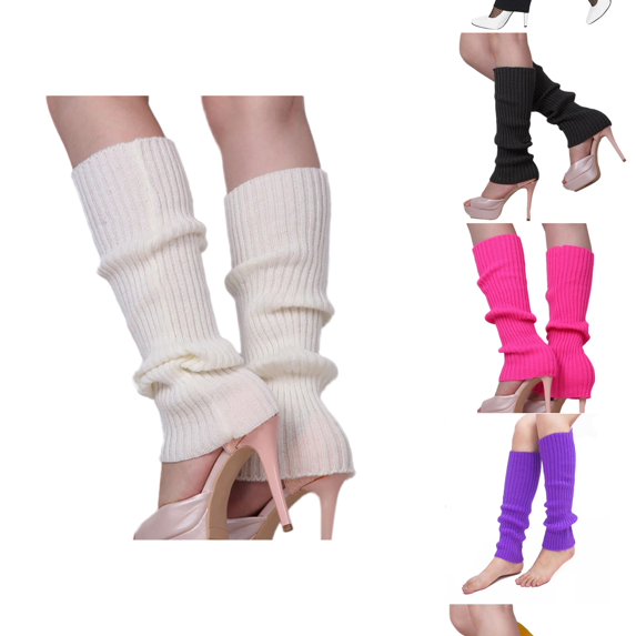WMNTST Women's Crew Socks Solid Color Slouchy Socks Soft Stretchy Minimalist Leg Warmers Fit For Sports