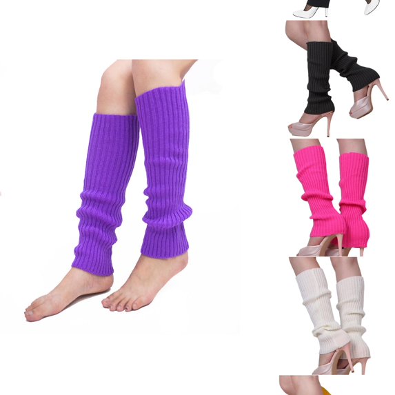 WMNTST Women's Crew Socks Solid Color Slouchy Socks Soft Stretchy Minimalist Leg Warmers Fit For Sports