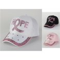 thumbnail image 1 of WMNTST Women's Rhinestone Baseball Cap Cancer Awareness Ribbon All-Season Cap Sparkly Classic Athletic Leisure Dad Hat, 1 of 4