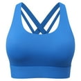 thumbnail image 1 of WMNTST Women's Sports Bras Crisscross Back Wireless Breathable Yoga Bra Full Coverage Minimalist Running Workout Bras, 1 of 5