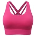thumbnail image 1 of WMNTST Women's Sports Bras Crisscross Back Wireless Breathable Yoga Bra Full Coverage Minimalist Running Workout Bras, 1 of 5
