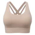thumbnail image 1 of WMNTST Women's Sports Bras Crisscross Back Wireless Breathable Yoga Bra Full Coverage Minimalist Running Workout Bras, 1 of 5