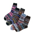 thumbnail image 1 of WMNTST Womens Above Ankle Socks 5 Pairs Knit Socks Ethnic Pattern Winter Warm Thermal Soft Thick Cozy Sock, 1 of 3