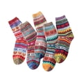 thumbnail image 1 of WMNTST Womens Above Ankle Socks 5 Pairs Knit Socks Ethnic Pattern Winter Warm Thermal Soft Thick Cozy Sock, 1 of 3