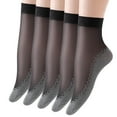 thumbnail image 1 of WMNTST Womens Ankle Socks 5 Pairs Breathable Sheer Sock Non Solid Color Invisible Daily Wear Socks, 1 of 4