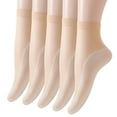 thumbnail image 1 of WMNTST Womens Ankle Socks 5 Pairs Breathable Sheer Sock Non Solid Color Invisible Daily Wear Socks, 1 of 7