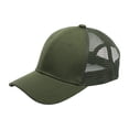 thumbnail image 1 of WMNTST Womens Baseball Caps Mesh Structured Adjustable Size Trucker Hat Plain Breathable Curved Brim Hats, 1 of 3