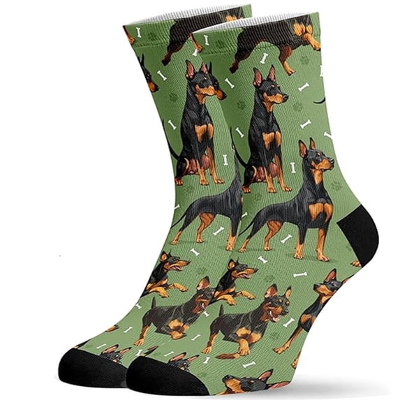 WMNTST Womens Crew Socks All Over Stylish Printed Knit Sock Soft Comfortable Casual Everyday Wear Socks