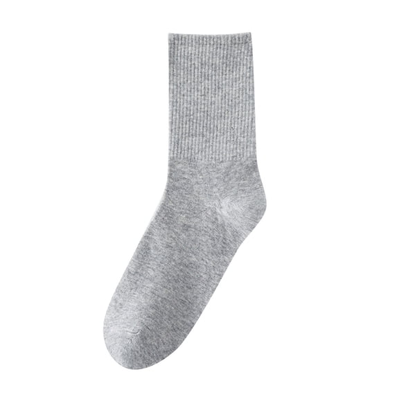 WMNTST Womens Crew Socks Minimalist Ribbed Sports Tennis Socks Solid Color Stretch Comfortable Daily Sock